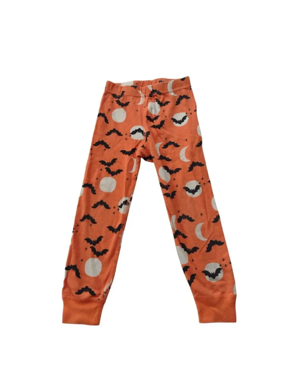 Hanna Andersson Kids Pajamas 4 Halloween Orange Print Organic Cotton Long Johns